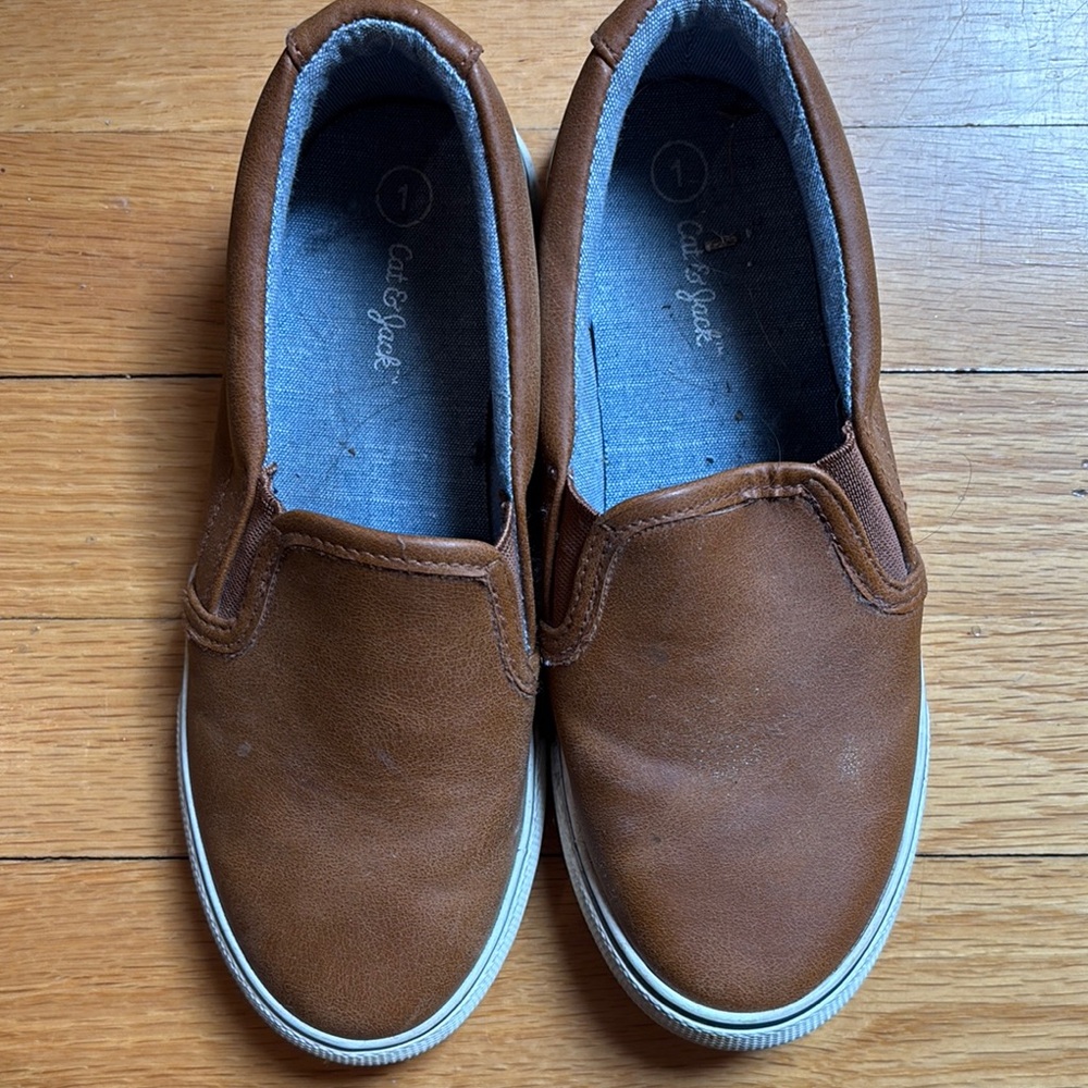 Kids Cat & Jack Brown Slip-On Shoes